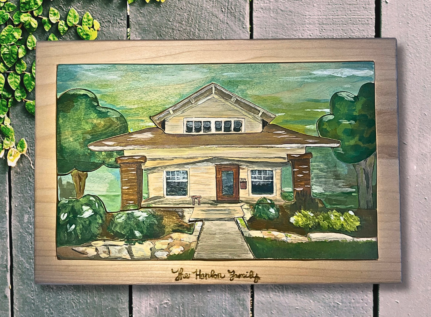 Custom Wooden House Puzzle