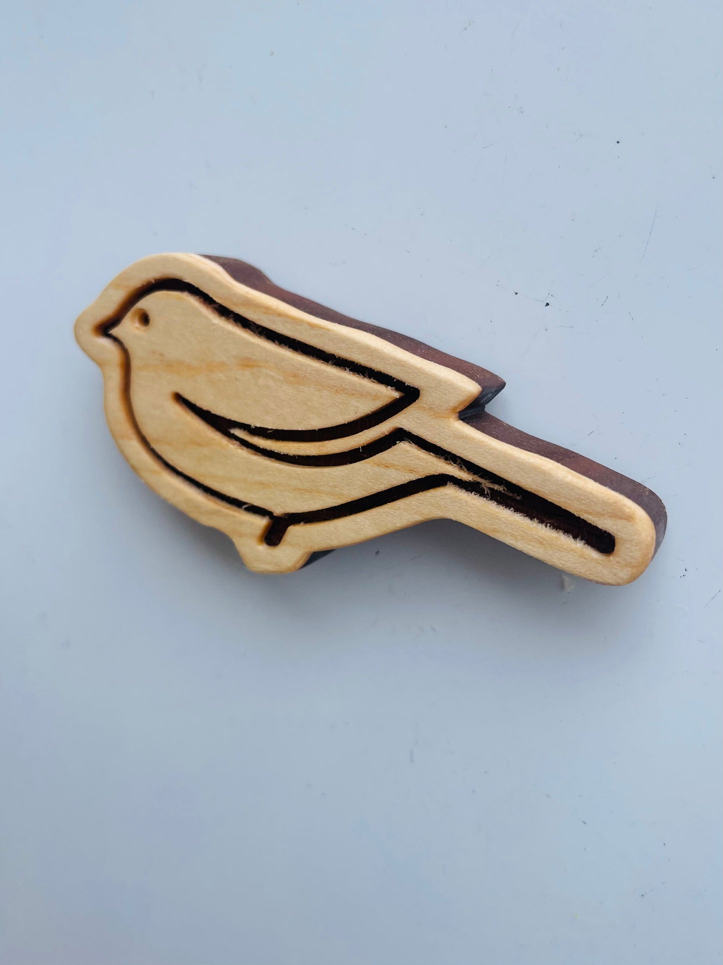 Handmade Wooden Bird Magnet