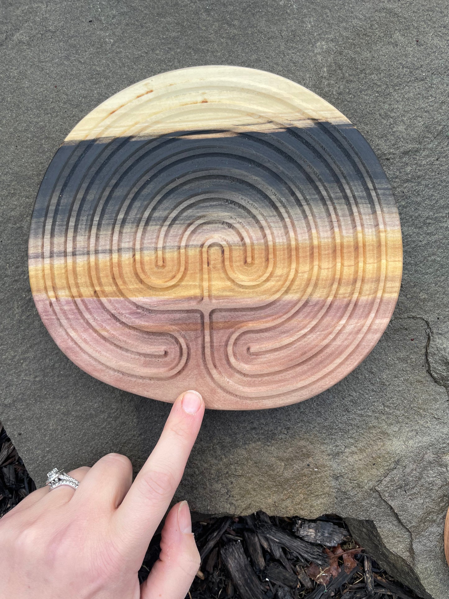 Tabletop Wooden Prayer Labyrinth