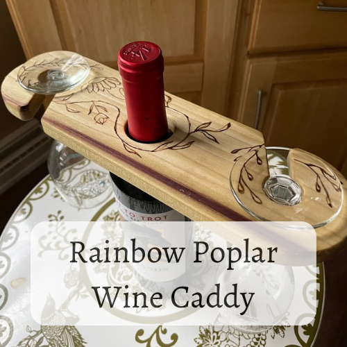 Rainbow Poplar Wine Caddy