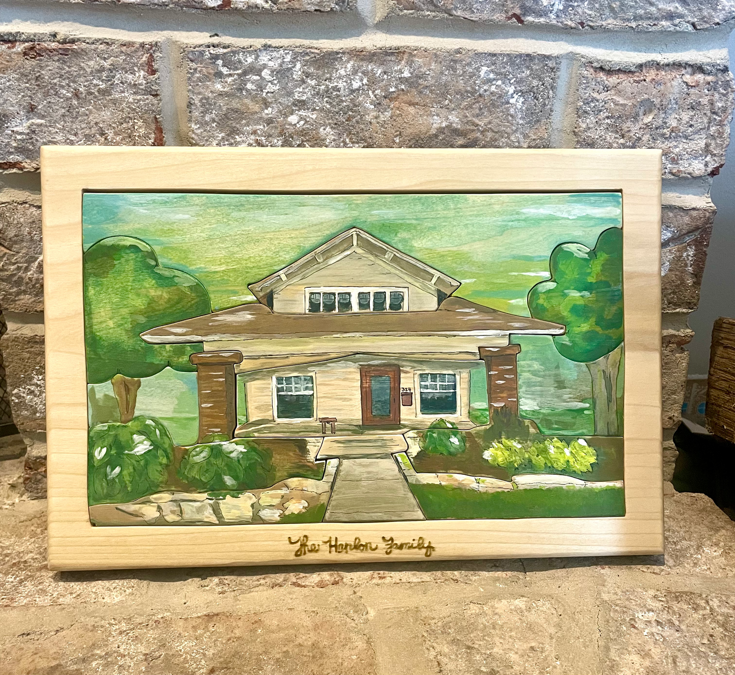 Custom Wooden House Puzzle