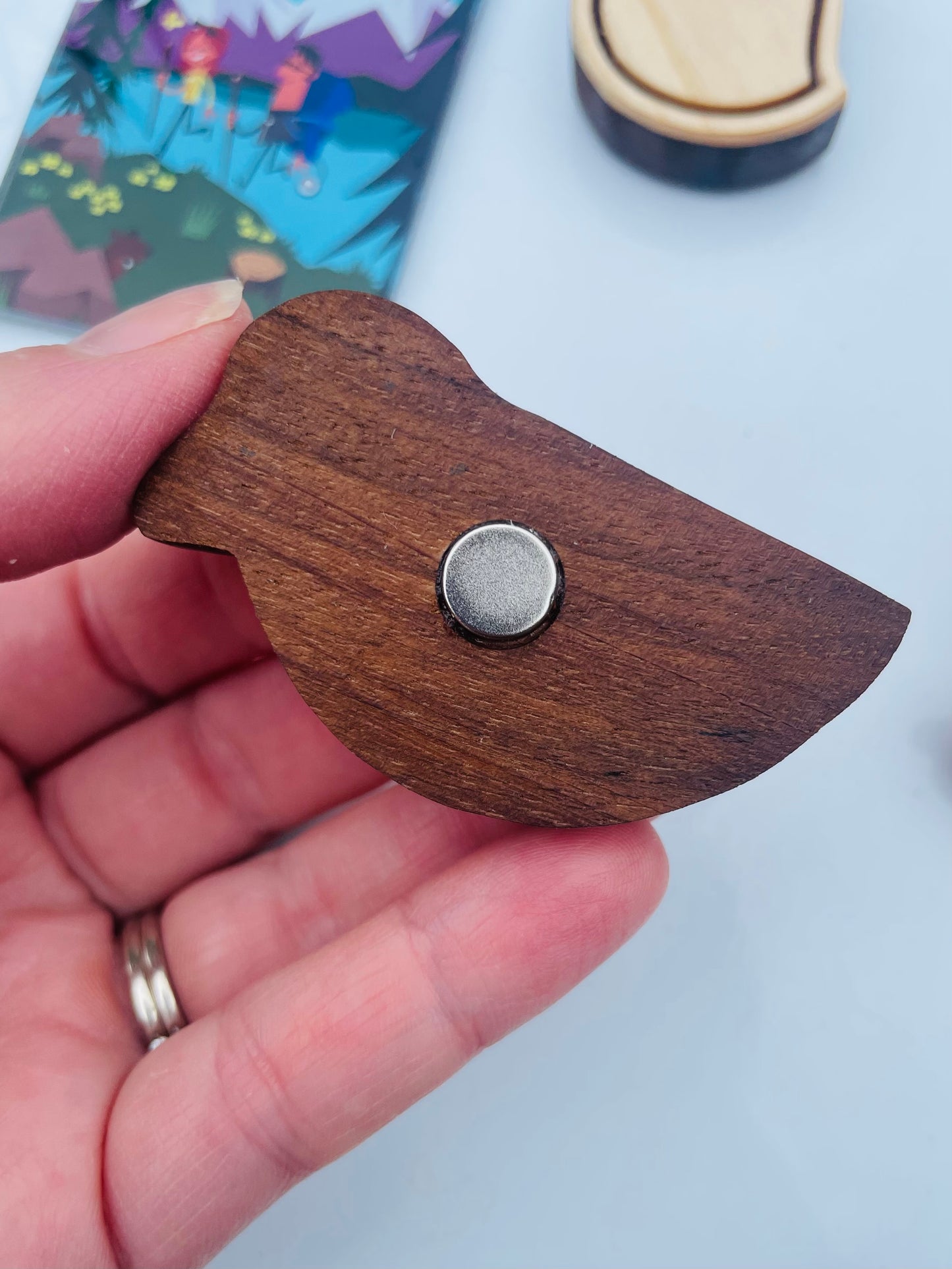 Handmade Wooden Bird Magnet