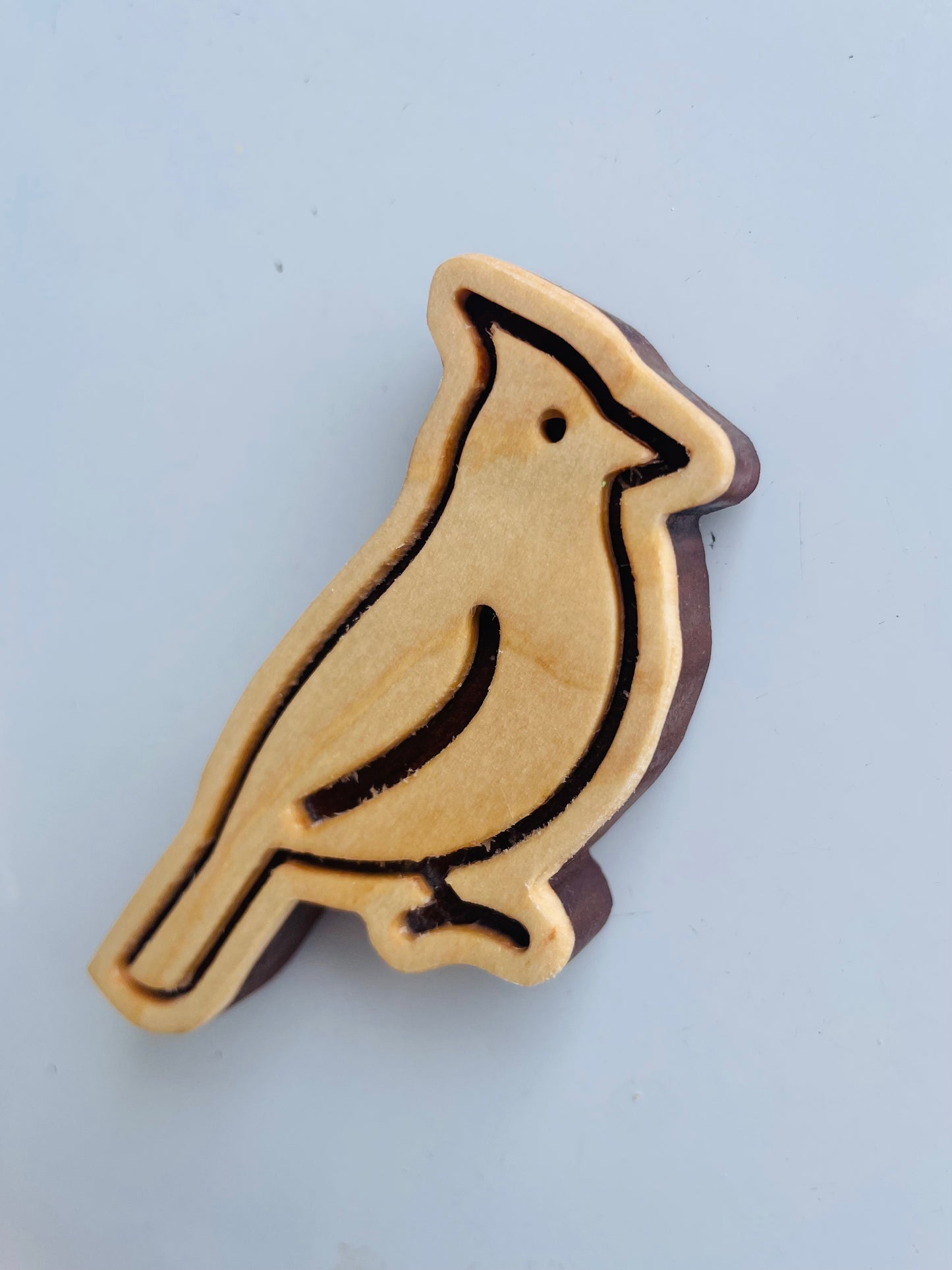 Handmade Wooden Bird Magnet