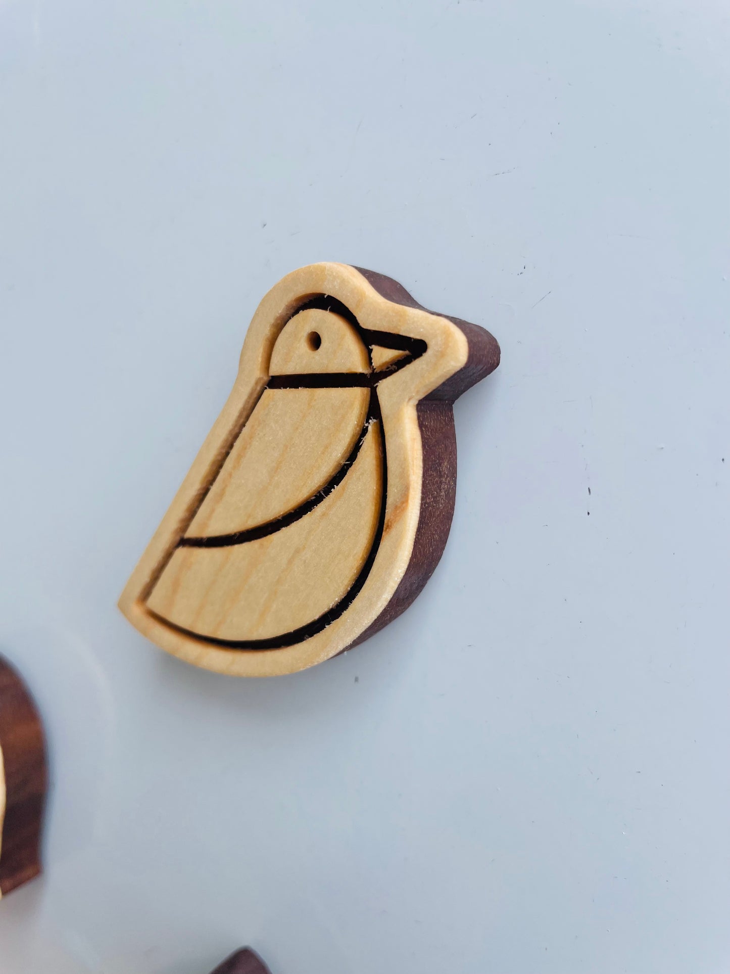 Handmade Wooden Bird Magnet