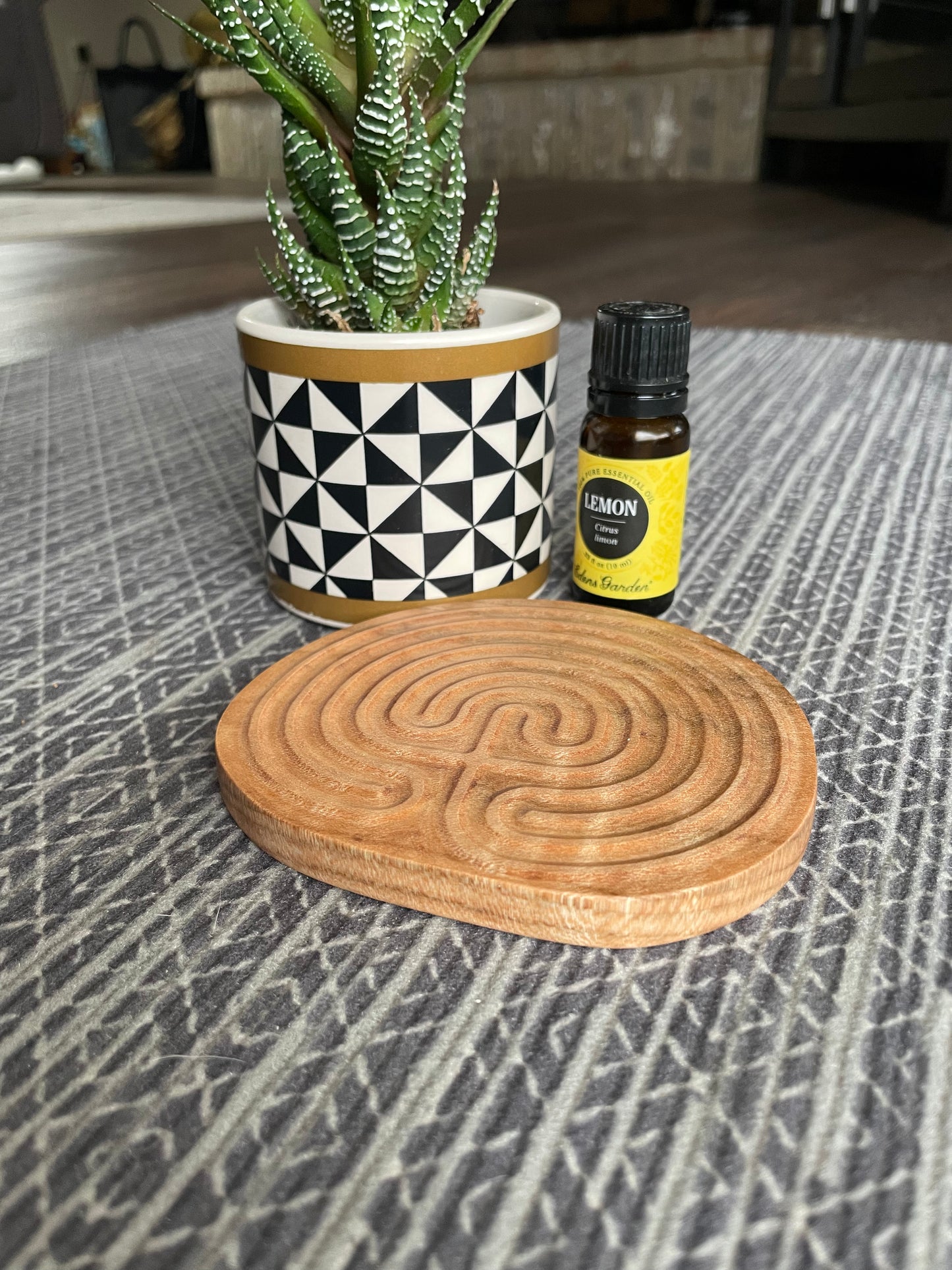 Handheld Wooden Prayer Labyrinth