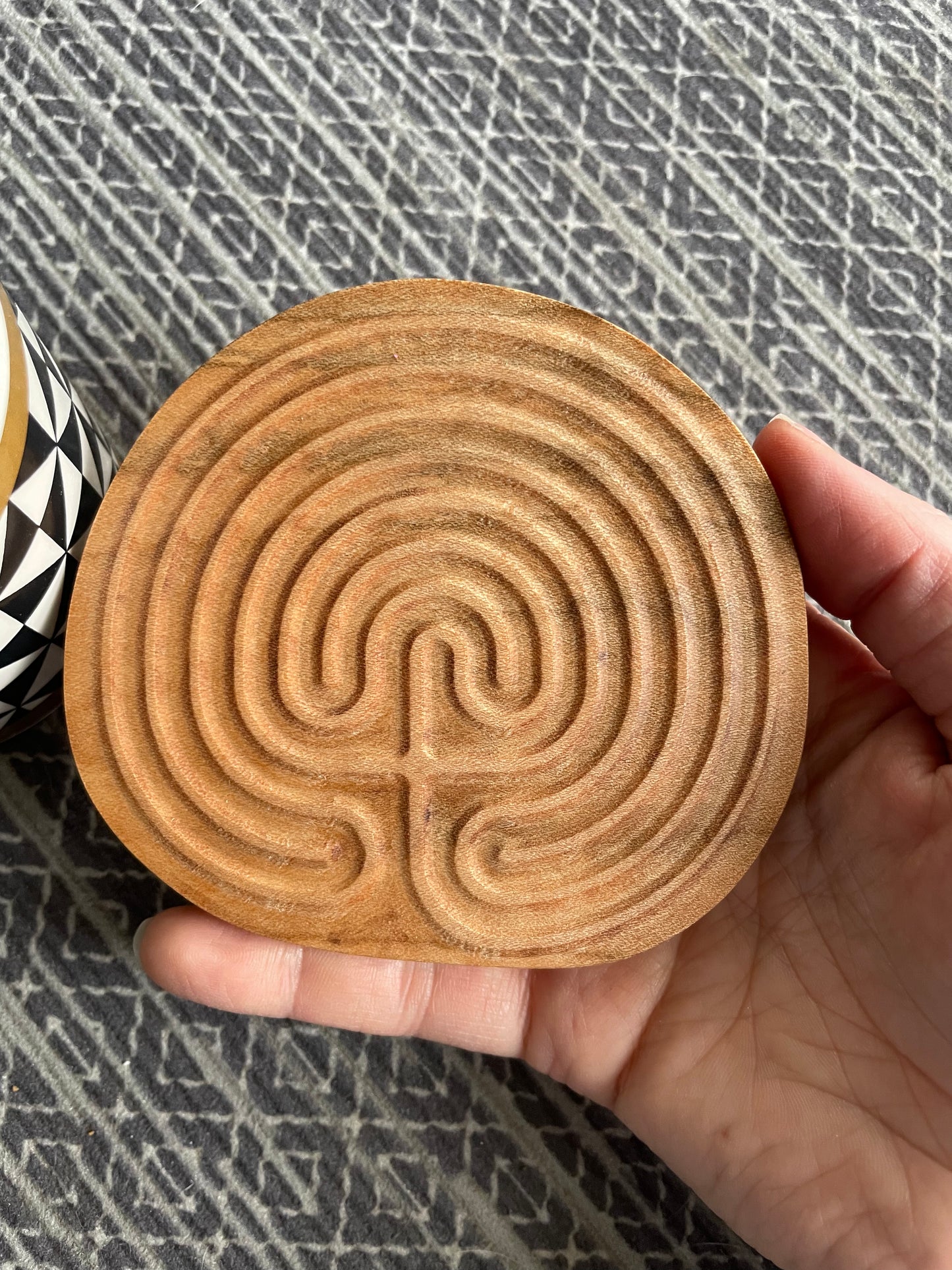 Handheld Wooden Prayer Labyrinth