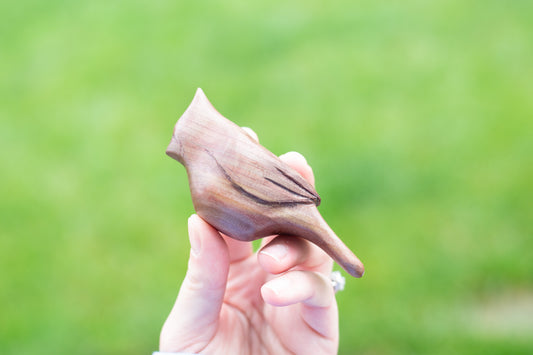 Wooden Cardinal Comfort Bird